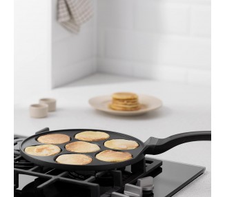 Acheter Poele pancake 26 cm induction 7 trous animaux revetement