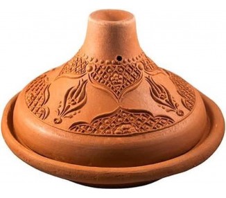 Tajine Marocain 29 cm, terre cuite naturelle, fabrication artisanale sans toxines. Authentique, écologique