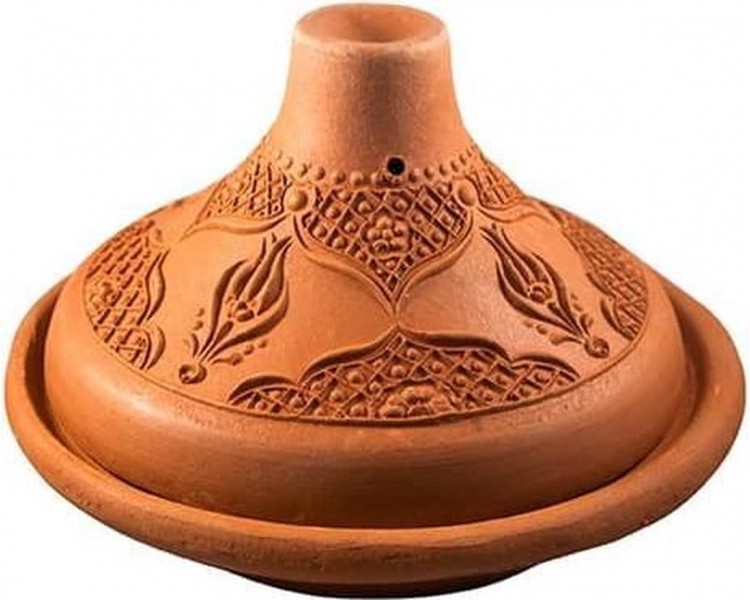 Tajine Marocain 29 cm, terre cuite naturelle, fabrication artisanale sans toxines. Authentique, écologique