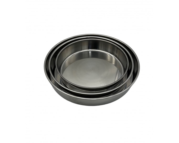 Set de 3 plateaux inox