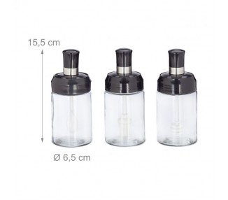 Bocaux de conservation Square 1200ML Φ10cm Stock Jars Set avec