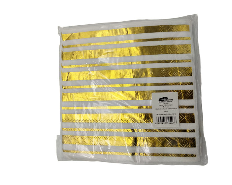 20 pcs serviettes 33*33cm - Gold